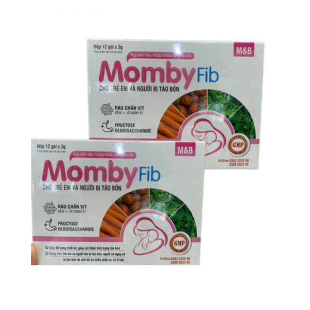 Combo 2 hộp cốm vi sinh Momby Fib Hỗ Trợ Ngừa Táo Bón 1